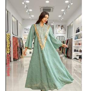 Tendencias 2026 de Cp Premium Embroidery Craft: Vestido de Noche/Formal para Mujer, Estilo Jalabiya, con Lentejuelas, Cintura Natural, Corte en A, Largo hasta el Suelo - Product Image 1