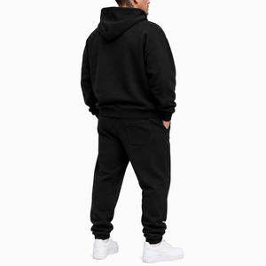 Ensemble de survêtement à capuche pour homme, couleur unie, décontracté, sweat-shirt en coton à manches longues et pantalon de jogging, vêtements d'automne, coupe classique - Product Image 1