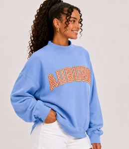 Sweat-shirt décontracté à col montant pour femme, personnalisé, coupe oversize, manches longues, en molleton de coton, vente en gros - Product Image 4