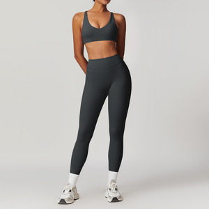 Yoga 2-Piece Sets Solid Spandex/Nylon Yoga Leggings & Shorts for Women Fitness Tops Quick Dry Breathable Eco-Friendly Features - Product Image 5
