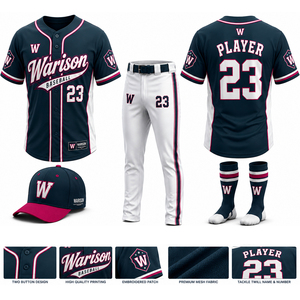 Warison Industries Baseball Training Uniform Kit Customized Unisex Softball Jersey Pant Socks And Caps Set - Product Image 4