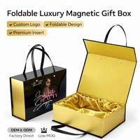 2026 Logo Personnalisé Pliable Luxe Boîte Carton pour Extensions de Cheveux Emballage Sacs Retail Perruque Boîte Cadeau Cheveux Vierge