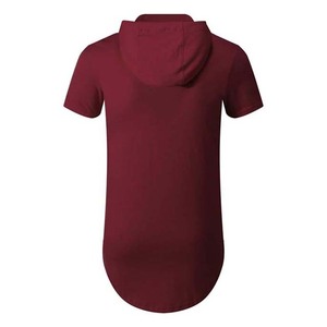 Men Regular Fit Short Sleeve Muscle Top <b>Hoodie</b> Customized Logo Embroidered Polyester/Cotton Fleece Breathable <b>Plain</b> Dyed Autumn - Product Image 3