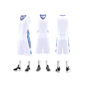 Ensemble de maillots de basket-ball respirants pour hommes, personnalisables, 100% polyester, réversibles - Product Image 3