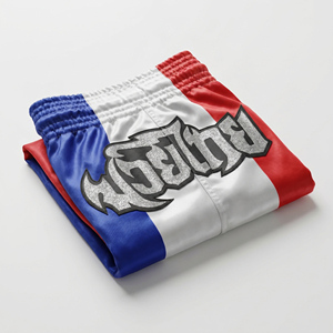Custom Muay Thai Shorts <b>Men</b> Thai Boxing <b>Trunks</b> Professional Satin Glitter Patch Kickboxing Shorts Breathable Training Gym Shorts - Product Image 6