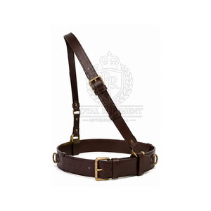 Ceinture Sam Browne en cuir de qualité supérieure avec sangle réglable de style classique et finition de qualité pour tenues formelles - Product Image 2
