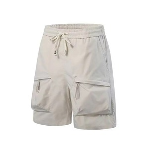 Men's Purple <b>Cargo</b> <b>Shorts</b> Mid Waist Drawstring Quick Dry Casual Bermuda <b>Shorts</b> With Pockets 100% Polyester - Product Image 3