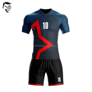 ชุดเสื้อฟุตบอลฝรั่งเศสสำหรับผู้ชายชุดเสื้อฟุตบอลออกแบบได้ตามต้องการระบายอากาศตัดแบบระเหิดอัตโนมัติ - Product Image 2