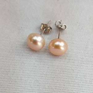 Self-Raised Freshwater <b>White</b> Powder & Purple Flat <b>Pearls</b> Diverse Sizes for Quality <b>Earrings</b> - Product Image 3