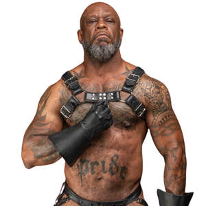 Guantes sin dedos de cuero para hombre, cuero genuino, correa de muñeca ajustable, impermeables, para las cuatro estaciones, para uso en exteriores y clubes - Product Image 4