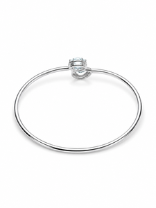 Brazalete de Aguamarina y Diamantes en Plata de Ley 92.5 KLSB-20686 - Product Image 4