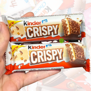 Barre chocolatée Kinderr Crispy de qualité supérieure 34g, gaufrette légère et croustillante, collation chocolatée, vente en gros - Product Image 3