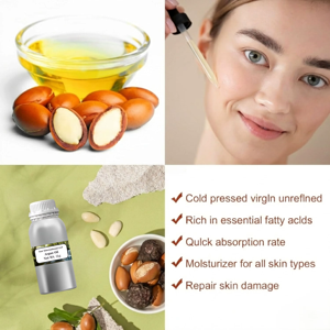 Huile d'argan pressée à froid de qualité supérieure pour la croissance des cheveux, renforce les cheveux ternes et secs et aide à contrôler la chute des cheveux. Huile d'argan naturelle d'Inde. - Product Image 4