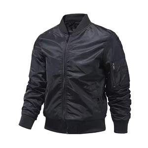 Men’s Stylish Bomber <b>Jacket</b> Classic Aviation Inspired Casual Outerwear <b>Jacket</b> with Lightweight Construction, Trendy Design - Product Image 4
