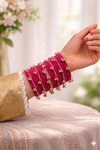 ชุดกำไลข้อมือแบบจุมกีหลากสีทองคำสไตล์แคชเมียร์สุดฮิตขายดีที่สุด เหมาะสำหรับงานแต่งงานและงานเลี้ยง ราคาขายส่งพรีเมียม - Product Image 4