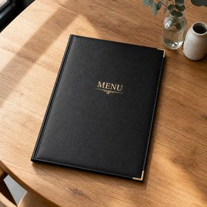 Carpeta de Menú A3 de Lujo con Cuero PU de una Cara para Restaurante y Mesa de Comedor de Hotel - Product Image 2