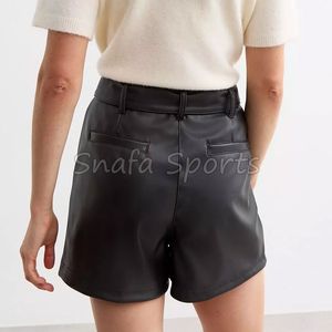 Shorts en cuir pour femmes les plus vendus, qualité supérieure, prix raisonnable, respirants, séchage rapide, shorts en cuir pour femmes en vente en ligne - Product Image 2