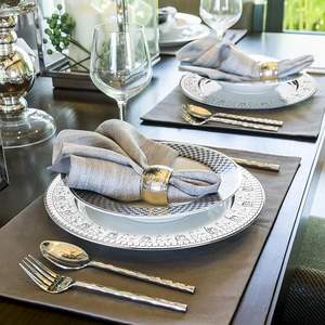 Assiette de présentation ronde classique, accessoire décoratif pour la table, idéale pour les mariages et événements - Product Image 6