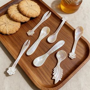 Petite cuillère artisanale en nacre naturelle en forme d'œuf, pour condiments, sel et confiture, pour restaurants, fournisseur en gros, luxe, compatible lave-vaisselle - Product Image 2