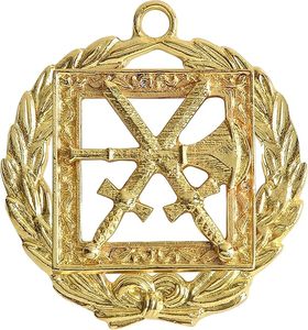 Collier maçonnique Grand Lodge Jewel - Matériel de Maître Garde en laiton, type de gemme sans pierre précieuse, chefs-d'œuvre - Product Image 6