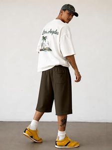 High Quality Custom Acid Washed Sweat Terry French Terry 100% Cotton Solid <b>Men</b> Quick Dry Fitness Gym <b>Shorts</b> Vintage Distressed - Product Image 4