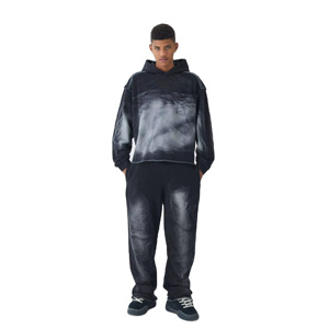 Conjunto de Sudadera con Capucha Extra Grande para Hombre, Marca Spark Clothing, 100% Algodón Transpirable, 320g, Ropa Casual de Invierno - Product Image 1