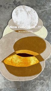 Modern <b>Hand</b> <b>Tufted</b> Wool Silk High Pile Extra Thick Washable Geometric Pattern All-Season Carpet <b>Rugs</b> for Living Room Dining Room - Product Image 4