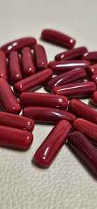 Coral rojo italiano en forma de cápsula, color rojo oscuro, gema suelta para la elaboración de joyas. - Product Image 4