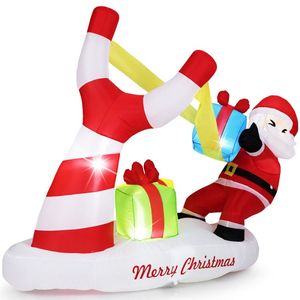 Babbo Natale Gonfiabile da 2,1 m con Fionda e Luci LED, Decorazione da Esterno per Giardino - Product Image 4