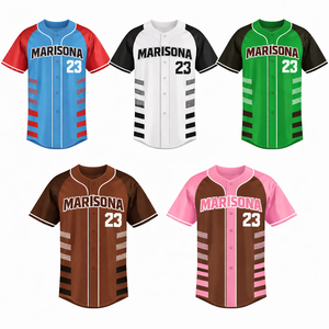 Maillot de baseball personnalisé OEM, étiquette privée, sublimation, respirant, uniforme d'équipe pour clubs, écoles, ligues, magasins - Product Image 1