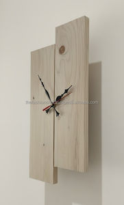 Horloge murale en bois de style moderne, faite à la main, de luxe, pour la décoration de la maison et du bureau, studio, salon - Product Image 3