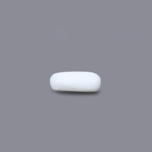 Natural White Coral Loose Gemstone 3.43 Carat Oval Cabochon Faceted Cut Color Change - Product Image 3