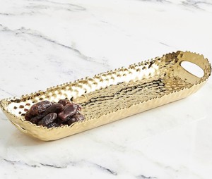 Bandeja Rectangular de Latón Dorado Hecha a Mano de Primera Calidad para Servir Aperitivos y Decoración, Decoración para el Hogar, Hotel y Restaurante - Product Image 3