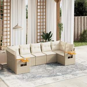 Conjunto de Sofás de Jardín Color Beige - Product Image 1