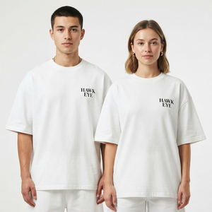 เสื้อยืดโอเวอร์ไซส์ คอกลม น้ำหนักเบา ทรงหลวม สำหรับผู้หญิงและผู้ชาย รับสั่งทำ พิมพ์ลายตามแบบ OEM ODM แบรนด์ส่วนตัว ขายส่ง รับออเดอร์จำนวนมาก - Product Image 3