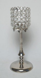 <b>Top</b> Selling <b>Crystal</b> Metal Votive Tea Light Candle Holder Classic Style Fabulous Design Nickel Finishing Votive Candle Holder - Product Image 4