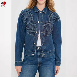 Ryan Pro Gear <b>Customized</b> <b>Denim</b> <b>Jacket</b> For Women Breathable and Comfortable Fabric with <b>Customized</b> Logo OEM Design - Product Image 5