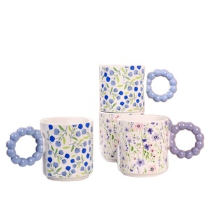 Rustic Handmade Stoneware Ceramic Mug with Embossed Texture for Kitchenware and Gift Packs Ceramic Cups - Product Image 1