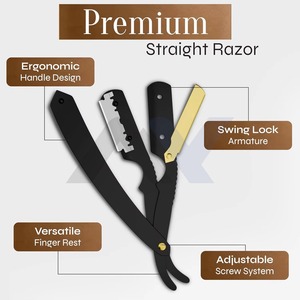 Navaja de Afeitar Profesional para Hombre, Navaja de Afeitar Clásica de Acero Inoxidable, Navaja de Una Sola Hoja Premium para un Afeitado Suave y Preciso - Product Image 4