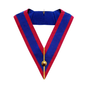 Collier de cérémonie maçonnique sur mesure le plus demandé, modèle Grand Undress, avec broderie, pour officiers maçonniques - Product Image 1