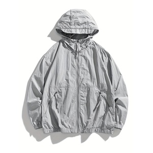 Chaqueta Blusón Ligera con Capucha para Hombre, Transpirable, de Color Sólido, Informal, para Verano, Material de Poliéster, Estilo Pullover - Product Image 6