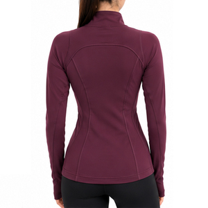 OEM <b>Womens</b> Athletic Training Jackets Polyester Spandex Flexible Fabric Running Workout Fitness Sportswear <b>Outerwear</b> Jackets - Product Image 2