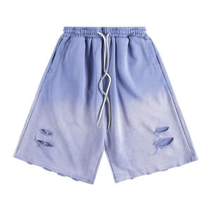 Shorts en coton lavé à prix d'usine, coupe décontractée, en stock, vente en gros pour tenue décontractée quotidienne - Product Image 4