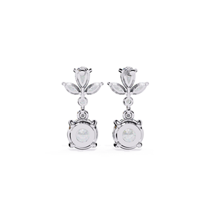 REYES Trendy Hip Hip Jewelry GRA Certificated 925 <b>Sterling</b> <b>Silver</b> Round Cut 2 Carat Moissanite Drop Earrings for Women - Product Image 6