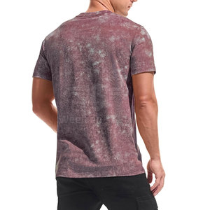 Camiseta Clásica con Aspecto Inteligente y Lavado Ácido para Hombre, Patrón Lavado, Tacto Suave, Informal, Esencial para el Verano, Moda Masculina - Product Image 2