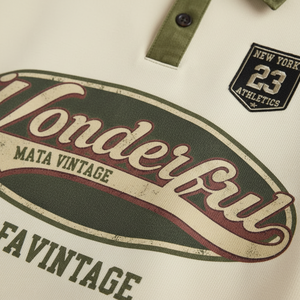เสื้อโปโลสไตล์วินเทจสำหรับผู้ชายและผู้หญิง ผ้าฝ้ายหนา 100% ปรับแต่งได้ตามต้องการ เสื้อผ้าลำลองแนวสตรีทสำหรับฤดูร้อน - Product Image 5