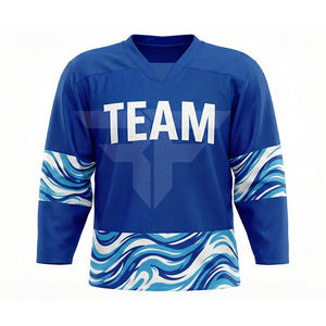 Camiseta de Hockey sobre Hielo para Jugador, Estilo Local, Tejido de Malla Premium, Unisex, Corte Adulto, Manga Larga, Transpirable - Product Image 1