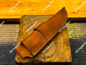 Funda de Cuero Moderna Hecha a Mano de Alta Calidad para Cuchillos, de Piel Genuina de Vaca, con Presilla Vertical para Cinturón, Sin Cierre, Ligera - Product Image 3