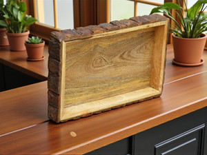 Plateau en bois de qualité supérieure, best-seller, écologique, durable, fait à la main, décoration de cuisine et de maison, cadeau, fournisseur en gros - Product Image 2
