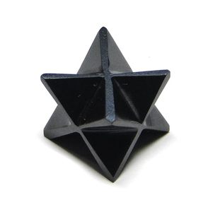 Venta al por Mayor de Cristal Natural Europeo, Ágata Negra, Estrella Merkaba, Estilo Feng Shui del Amor, Ecológico, Hecho a Mano, Semiprecioso - Product Image 1